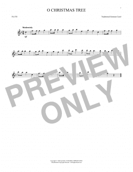page one of O Christmas Tree (Flute Solo)