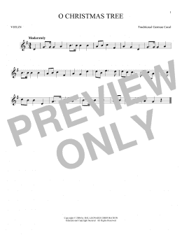 page one of O Christmas Tree (Violin Solo)