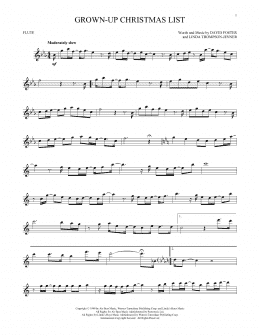 page one of Grown-Up Christmas List (Flute Solo)