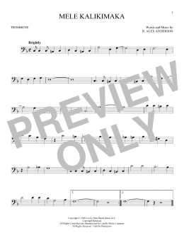 page one of Mele Kalikimaka (Trombone Solo)