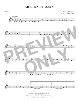 page one of Mele Kalikimaka (French Horn Solo)
