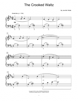 page one of The Crooked Waltz (Educational Piano)