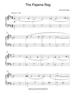 page one of The Pajama Rag (Educational Piano)