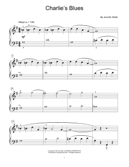 page one of Charlie's Blues (Educational Piano)