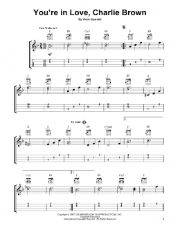 page one of You're In Love, Charlie Brown (Ukulele)