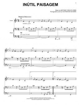 page one of Inutil Paisagem (Piano & Vocal)