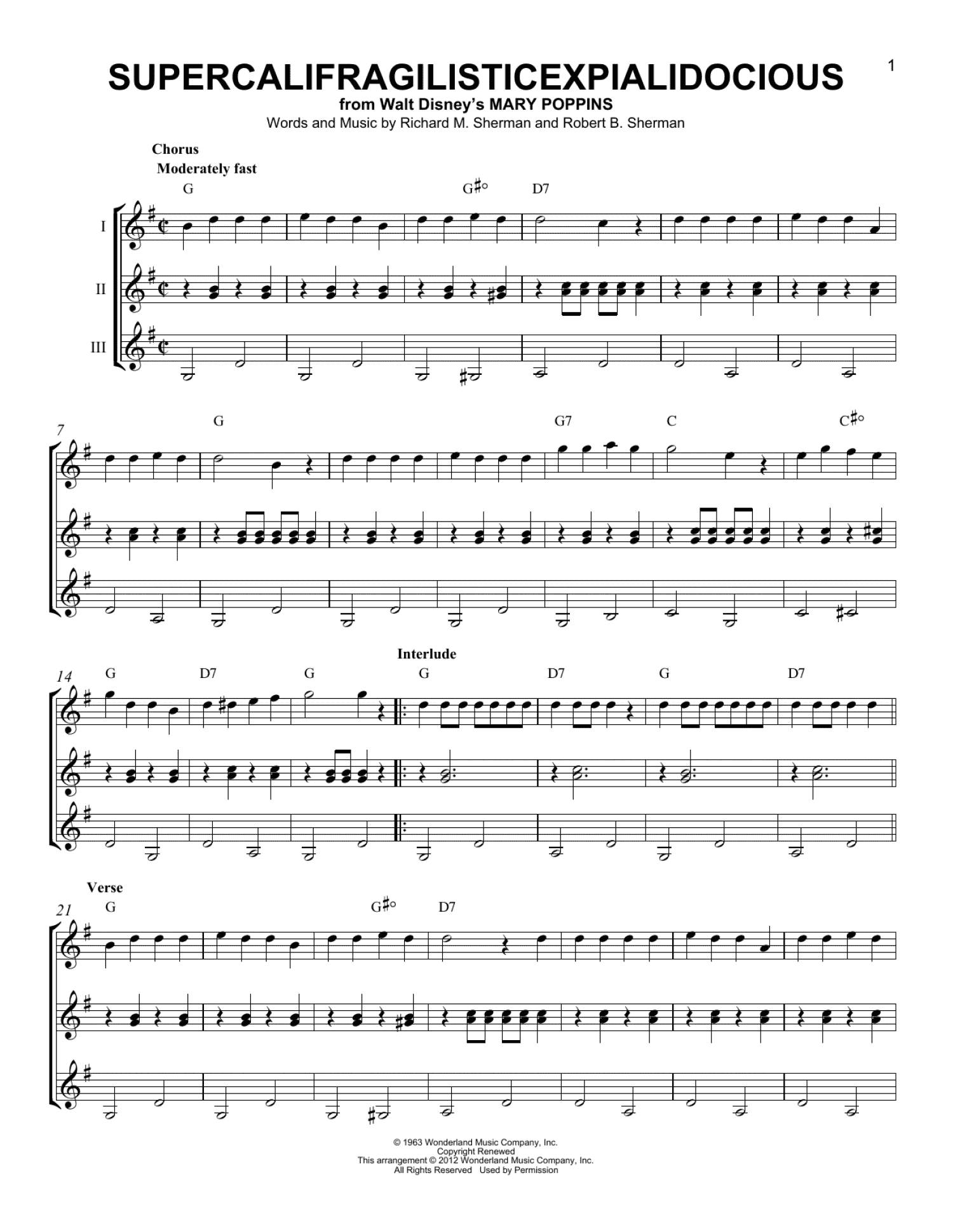 Supercalifragilisticexpialidocious (from Mary Poppins) (Guitar Ensemble)