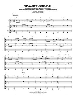 page one of Zip-A-Dee-Doo-Dah (from Song Of The South) (Guitar Ensemble)