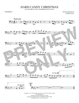 page one of Hard Candy Christmas (Trombone Solo)