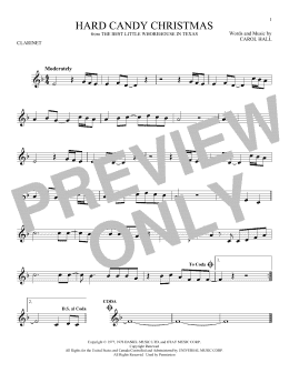 page one of Hard Candy Christmas (Clarinet Solo)