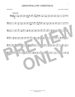 page one of Greenwillow Christmas (Trombone Solo)