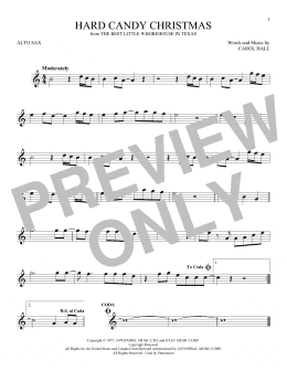 page one of Hard Candy Christmas (Alto Sax Solo)