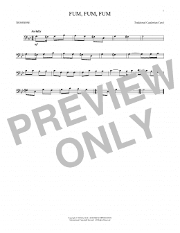 page one of Fum, Fum, Fum (Trombone Solo)