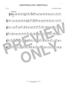 page one of Greenwillow Christmas (Flute Solo)