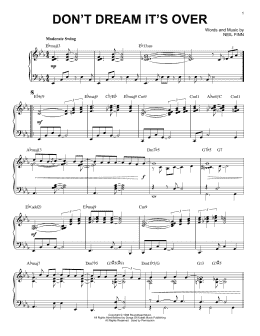 page one of Don't Dream It's Over (Piano Solo)