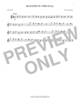 page one of Masters In This Hall (Tenor Sax Solo)