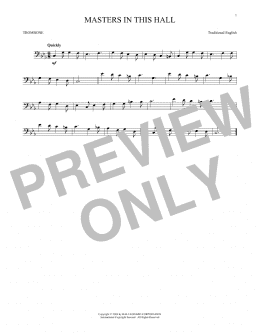 page one of Masters In This Hall (Trombone Solo)