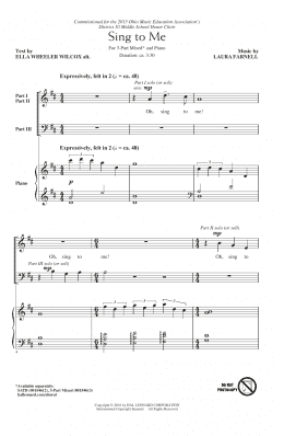 page one of Sing To Me (3-Part Mixed Choir)