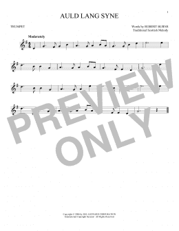page one of Auld Lang Syne (Trumpet Solo)