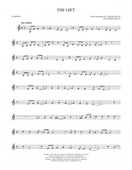 page one of The Gift (Clarinet Solo)