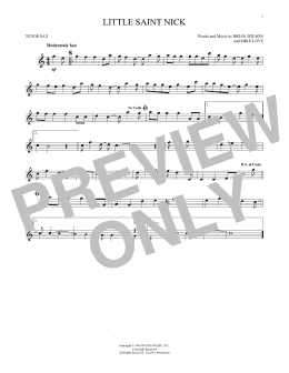 page one of Little Saint Nick (Tenor Sax Solo)