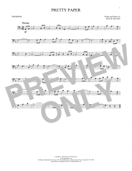page one of Pretty Paper (Trombone Solo)