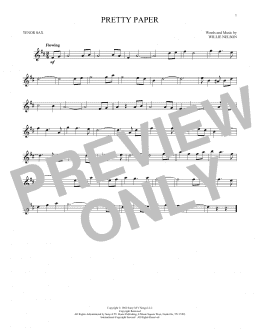 page one of Pretty Paper (Tenor Sax Solo)