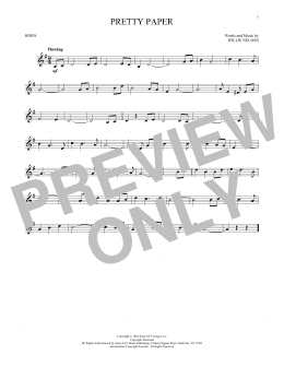 page one of Pretty Paper (French Horn Solo)
