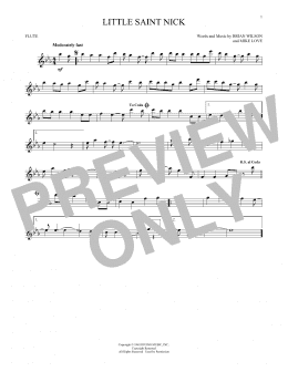 page one of Little Saint Nick (Flute Solo)