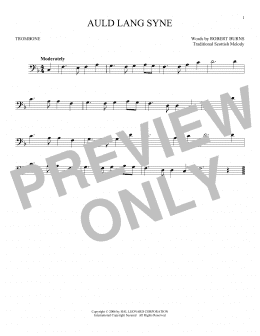 page one of Auld Lang Syne (Trombone Solo)