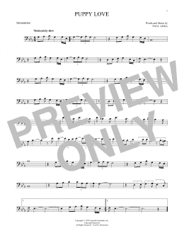 page one of Puppy Love (Trombone Solo)