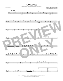 page one of Footloose (Trombone Solo)