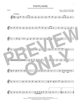 page one of Footloose (French Horn Solo)
