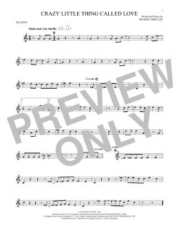 page one of Crazy Little Thing Called Love (Trumpet Solo)