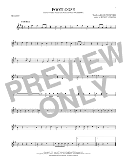 page one of Footloose (Trumpet Solo)
