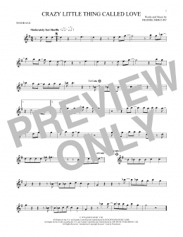 page one of Crazy Little Thing Called Love (Tenor Sax Solo)