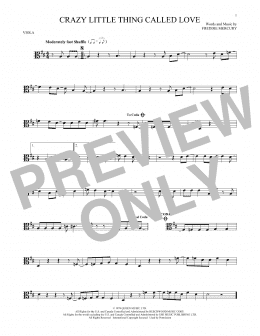 page one of Crazy Little Thing Called Love (Viola Solo)