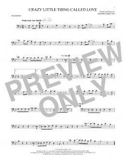 page one of Crazy Little Thing Called Love (Trombone Solo)