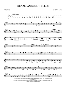 page one of Brazilian Sleigh Bells (Tenor Sax Solo)