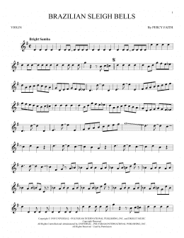 page one of Brazilian Sleigh Bells (Violin Solo)