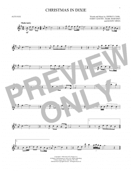 page one of Christmas In Dixie (Alto Sax Solo)