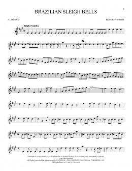 page one of Brazilian Sleigh Bells (Alto Sax Solo)