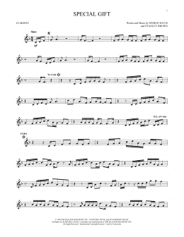 page one of Special Gift (Clarinet Solo)