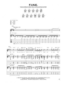 page one of F.I.N.E. (Guitar Tab)