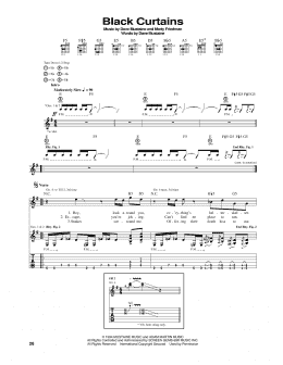 page one of Black Curtains (Guitar Tab)