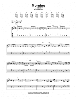 page one of Morning (Easy Guitar Tab)
