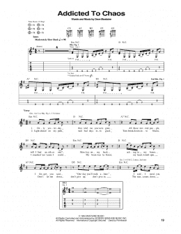 page one of Addicted To Chaos (Guitar Tab)