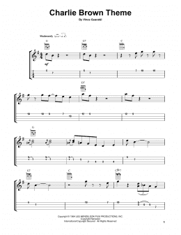 page one of Charlie Brown Theme (Ukulele)