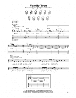 page one of Family Tree (Guitar Tab)