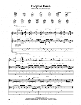page one of Bicycle Race (Guitar Tab)